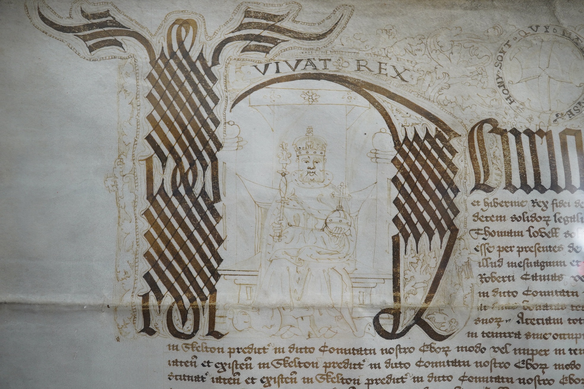 Letters Patent to Philip Lovell, gentleman, and Thomas Lovell of property at Skelton in Yorkshire, late the abbey of St Mary in York; 14 May 1545